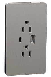 Receptacle with USB